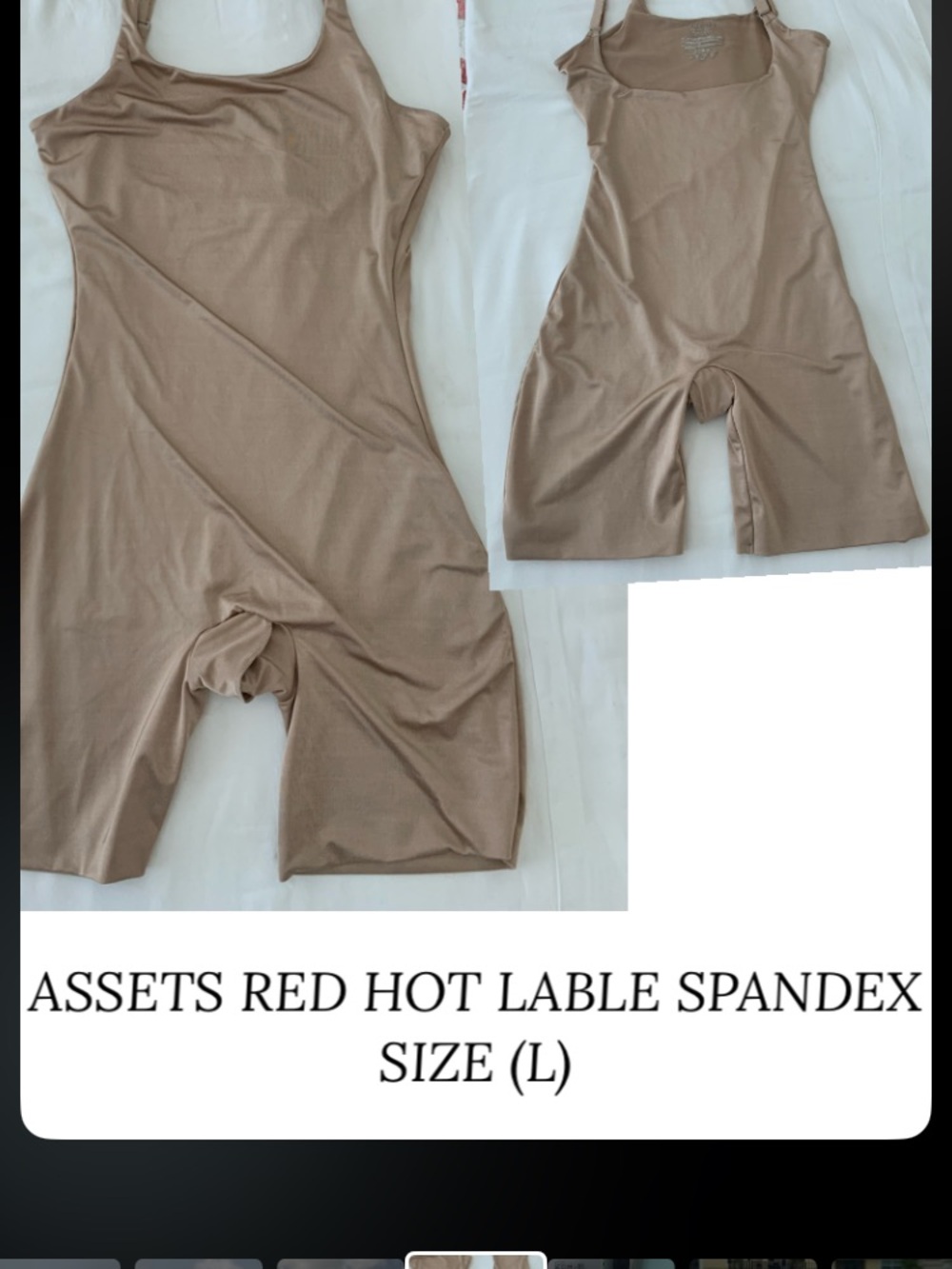 Assets by Spanx Taupe Full-Body Shaper Romper